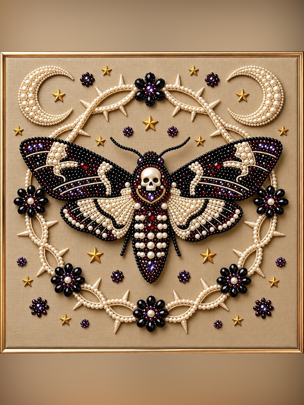 Death Moth Pearl Art Kit - No Frame